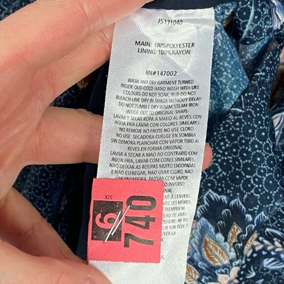 The JetSet Diaries TJD Boho Bell Sleeve Hippie Print Top Size XS Bohemian Blouse - Picture 8 of 10